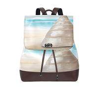 MONTOJ Pearl Sea Caracol Patrón de cuero Bolsa de viaje Campus Mochila