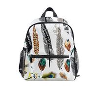 MONTOJ Pretty Feather Bookbag Bolsa de viaje Packable School Daypack