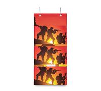 MONTOJ Soldado Sunset con arma para puerta organizador para cuarto de baño