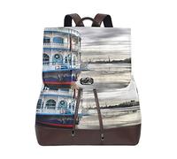 MONTOJ Steamer In Shore Bolso de viaje de cuero Mochila Campus