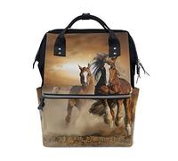 Montoj Wild Chestnut Horses Running Dust - Mochila de Lona para Viajes