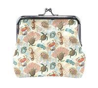 MONTOJ Wild Wings - Monedero para mujer, diseño de caballo de mar, cangrejo, tortuga, monedero, Multi, Talla única