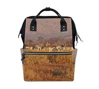 MONTOJ Zebra Herd On The Grassland Pattern Mochila de lona Mochila de viaje Campus Mochila