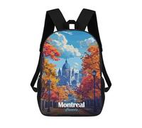 Montreal Canada Autumn Cityscape Illustration Mochilas Mochilas Infantiles Mochila Escolar Mochila Escolar Infantil Impresa En 3D Mochilas De Viaje De Moda Para Niños De Primaria Y Secundaria 17inch