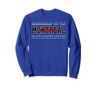 Montreal Canadá Urban Sudadera, Unisex para Adultos, Azul Real, M