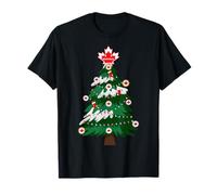 Montreal Christmas, Bandera de Canadá, árbol de Navidad Canadiense Love Camiseta