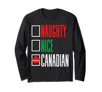 Montreal Christmas, Bandera de Canadá, árbol de Navidad Canadiense Love Manga Larga