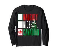 Montreal Christmas, Bandera de Canadá, árbol de Navidad Canadiense Love Manga Larga