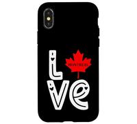 Montreal Love Home - Árbol de Navidad Canadiense con Bandera de Canadá Carcasa para iPhone X/XS