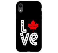 Montreal Love Home - Árbol de Navidad Canadiense con Bandera de Canadá Carcasa para iPhone XR