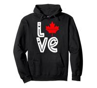 Montreal Love Home - Árbol de Navidad Canadiense con Bandera de Canadá Sudadera con Capucha
