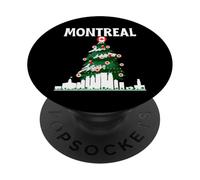 Montreal Skyline Canadá Bandera Canadiense Árbol de Navidad Amor PopSockets PopGrip Adhesivo