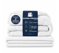 Montse Interiors Edredon Cama 150/160 4 Estaciones | 2 Rellenos nordicos 240x220 | Relleno nordico Verano-Primavera 100gr + Relleno nordico Primavera-Otoño 250gr | 100gr+ 250gr = 350gr | Microfibra