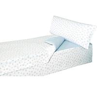 Montse Interiors, S.L. Saco nórdico Estampado con Cremallera y Bajera Ajustable Algodón 100% (A-Paris Azul, para Cama de 90x190/200)