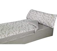 Montse Interiors, S.L. Saco nórdico Estampado con Cremallera y Bajera Ajustable (para Cama de 90x190/200, Moon Gris)