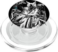 Montura de Gato samurái Vintage Fuji Ink Wash Arte japonés PopSockets PopGrip para MagSafe
