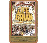 Monty Pythons Life of Brian (1979) Póster decorativo para pared del hogar, letrero de metal retro, 20,3 x 30,5 cm