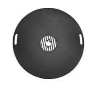Monucep Placa de fuego de acero al carbono, diámetro de 80 cm, con inserto para parrilla y guantes, plancha para barril de fuego y brasero, anillo de plancha para barbacoa y teppanyaki