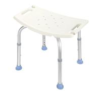 Monucep Taburete de ducha, silla de ducha ajustable en altura para personas mayores, antideslizante, asiento de ducha de aluminio seguro, silla de baño ligera para bañeras, soporta 180 kg