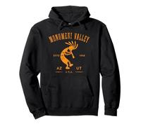 Monument Valley Arizona Utah Dancing Kokopelli Envejecido Sudadera con Capucha