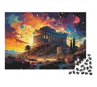 Monumento Antiguo Arquitectura Clásica Puzzle de 1000 Piezas Papel para Adultos Escena Artística Atardecer Relajación Decoración Familia Regalo 52x38cm/1000pcs