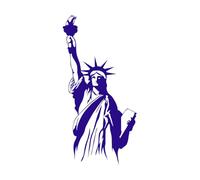 monumento de la estatua de la libertad Calcomanías de vinilo para murales y paredes 34x68.7cm Varios tamaños Azul oscuro