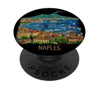 Monumento histórico de Recuerdo de Viaje de Nápoles Italia PopSockets PopGrip Adhesivo