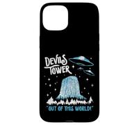Monumento Nacional de la Torre del Diablo Fuera de Este Mundo! OVNI Divertido Carcasa para iPhone 15 Plus