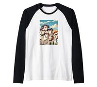 Monumento Nacional Monumento Monumento a Monte Rushmore Camiseta Manga Raglan