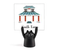 Monumentos de Corea del Sur The Phylum Memo Holder Cartoon Black Cat Stand Decoración