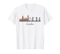 Monumentos emblemáticos del Horizonte de Londres, Recuerdo de Arte de Viaje Camiseta