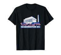 Monumentos en Flor de Cerezo en Memoria de Lincoln en Washington DC Camiseta
