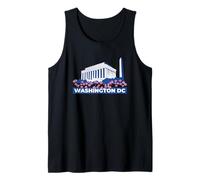 Monumentos en Flor de Cerezo en Memoria de Lincoln en Washington DC Camiseta sin Mangas