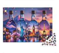 Monumentos mundiales Puzzle 1000 Piezas - Reto Mindful para Expertos, Acabado Mate, Regalo Ideal, 52x38cm/1000pcs