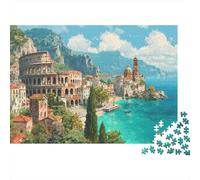 Monumentos y paisajes emblemáticos de ItaliaRompecabezas De 1000 Piezas Juegos Educativos De Desafío para Adultos, Decoración del Hogar38x26cm/1000pcs