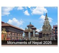 Monuments of Nepal 2026 (Wall Calendar 2026 DIN A3 landscape), CALVENDO 12 Month Wall Calendar: The best photos from Wiki Loves Monuments, the world's largest photo competition on Wikipedia