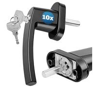 Monzana 10x Manilla de Ventana Puerta Universal Cerradura 2 Llaves x Manija 2 Posiciónes de Bloqueo Negro