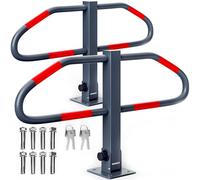 MONZANA® 2x Barreras Parking Abatibles 4 Llaves Bolardo Aparcamiento Acero