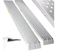 MONZANA® 2X Rampas para Coches Plegables 160cm Acero Galvanizado Carga Total 400kg Vehículos Motos Ciclomotores Rieles Antideslizante Asas Sillas de Ruedas Remolque Furgoneta Quads Riel Carretillas
