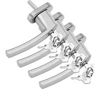 Monzana 4X Manilla de Ventana Puerta Universal con Cerradura + 2 Llaves Manija Bloqueo en 2 Posiciónes Plata