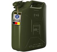 MONZANA® Bidón Gasolina Metálico 20L Cierre Bayoneta Homologación ONU Transporte Reserva Recipiente Combustible Aceite Diésel Taller 36x17x46cm Verde Oliva