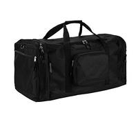 MONZANA® Bolsa de Viaje Deportiva 90L Bolso para Gimnasio Negro 70x35x35cm 2 Bolsillos Laterales y Frontales