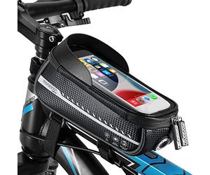 MONZANA® Bolsa Móvil Bicicleta Manillar Soporte Teléfono Bici hasta 6.8' Impermeable Táctil Resistente Reflectante Gris