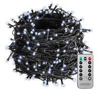 MONZANA Cadena de Luces 600 LED 60m 8 Modos Temporizador Blanco Frío | Interior y Exterior, Protección IP44, Cable Largo 5m, Mando a Distancia, Timer, Iluminación Jardín, Terraza