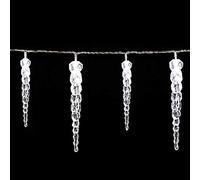 MONZANA® Cadena de Luces Carámbanos 40LED Blanco Frío Control Remoto 8 modos Resistentes al Agua Decoración Navideña para Interior Exterior