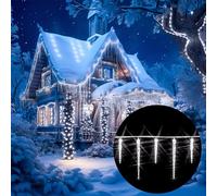 Monzana® Cadena de Luces Carámbanos 40LED Blanco Frio Resistentes al Agua Decoración Navideña Guirnalda Luminosa para Interior Exterior