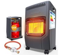 MONZANA® Calefactor de Gas 4200W Estufa Cerámica Regulador de Presión Bajo Consumo Camping Chimenea Móvil