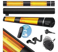 MONZANA® Calefactor por Infrarrojos 3000W de Pared Estufa Terraza Exterior 3 Temperaturas Control Remoto App