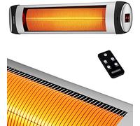 MONZANA® Calefactor por Infrarrojos Exterior Terraza 2500W 3 Temperaturas Estufa Mando a Distancia Temporizador