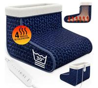 MONZANA® Calentador de pies eléctrico con Temporizador 90min y 6 Niveles de Calor Calientapiés Azul